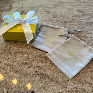 Kendra Scott gift box and 2 Kendra Scott gift bags